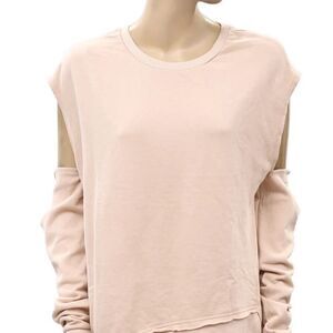 Sanctuary‎ double shoulder cutout top long sleeve sweatshirt sz S